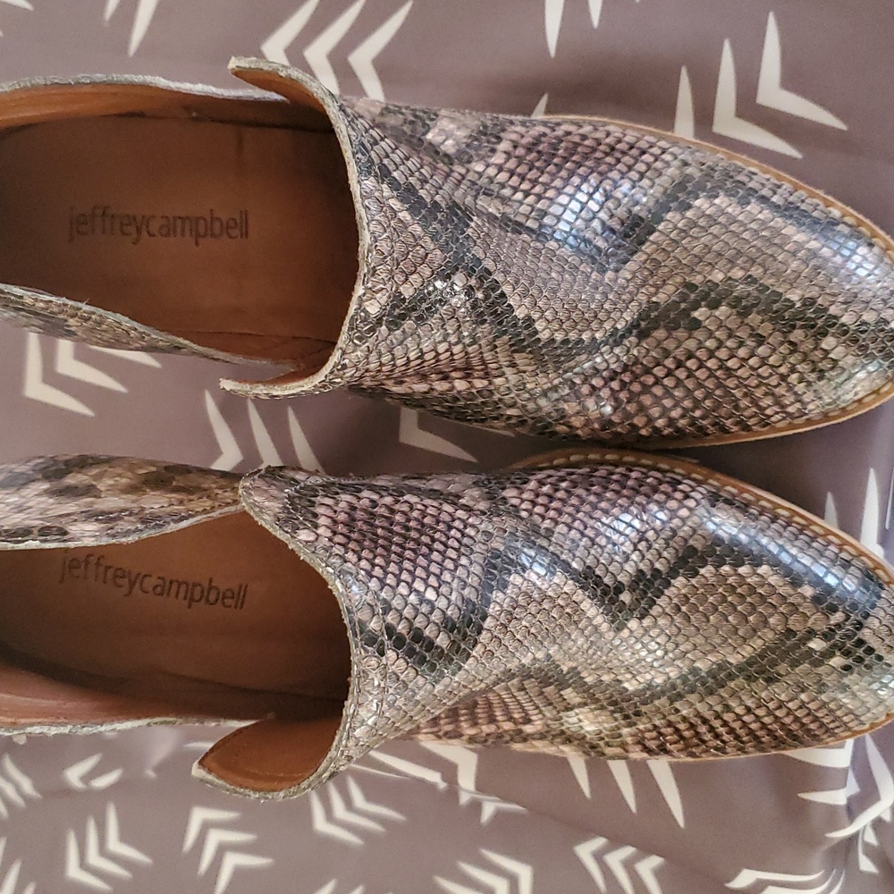 Jeffrey Campbell Multicolor Snakeskin Ankle Boots 9.5
